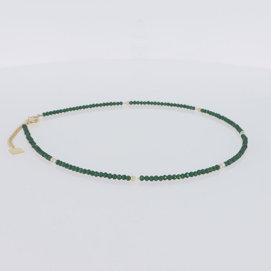 Necklace Little Twinkle gold-dark green