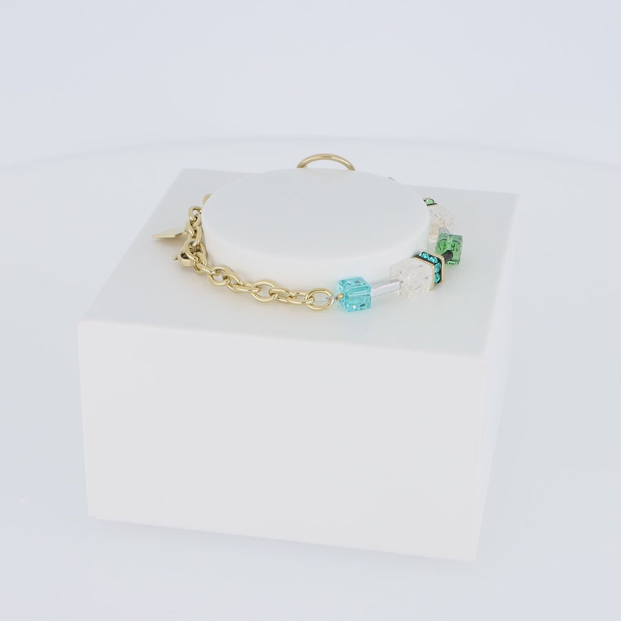 GeoCUBE® Iconic Precious Chain bracelet gold-multicolour