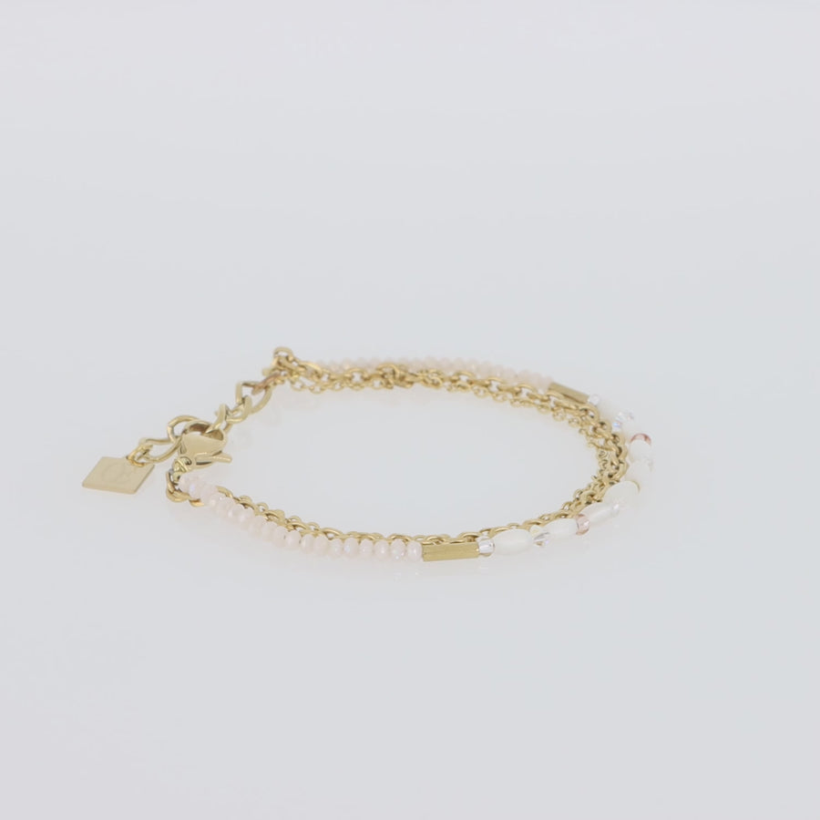 Brilliant Square Layer bracelet gold
