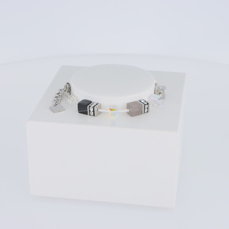 Bracelet GeoCUBE® Fusion Precious Pearl Mix silver-grey