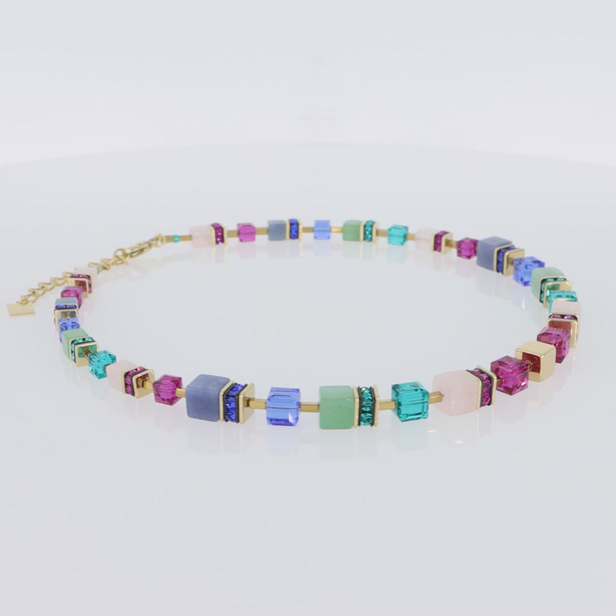 GeoCUBE® Precious Statement necklace gold-multicolour