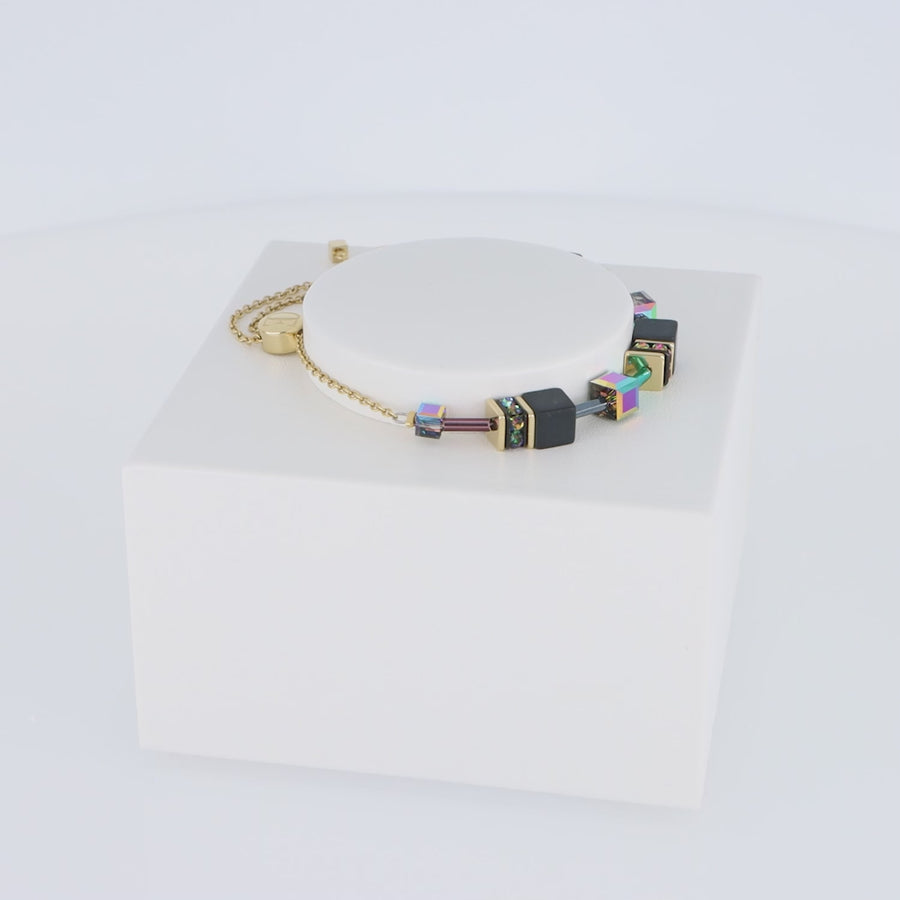 GeoCUBE® Iconic Nature Chain bracelet black multicolour