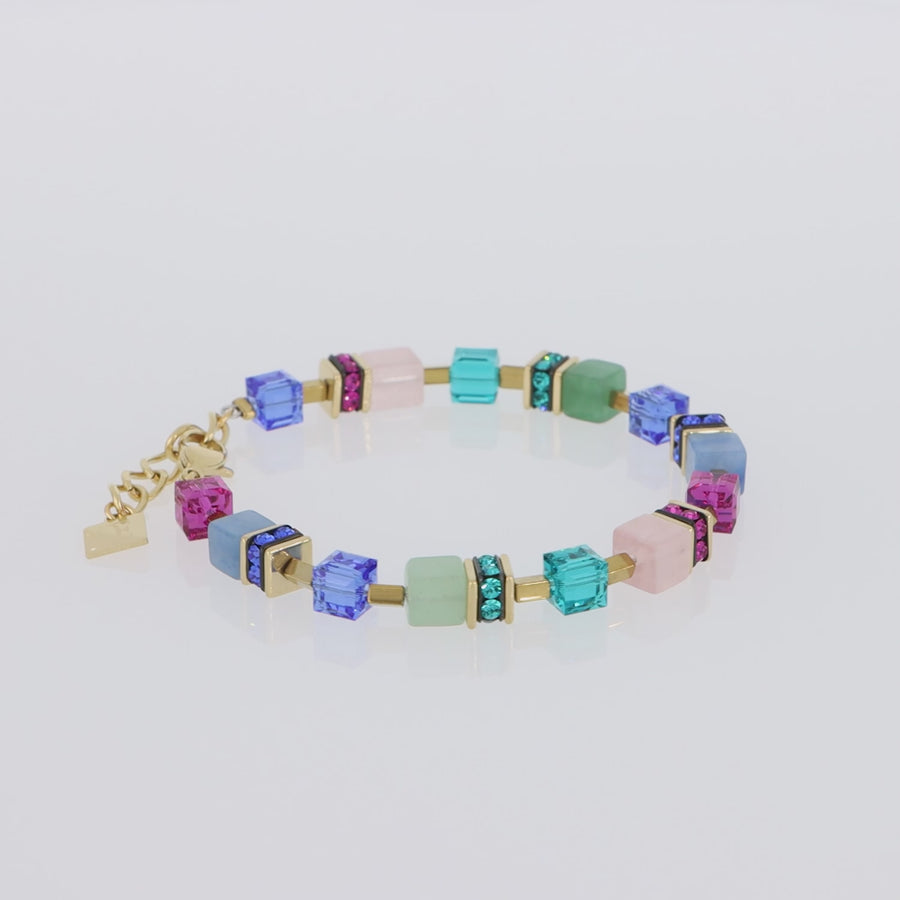 GeoCUBE® Precious Statement bracelet gold-multicolour