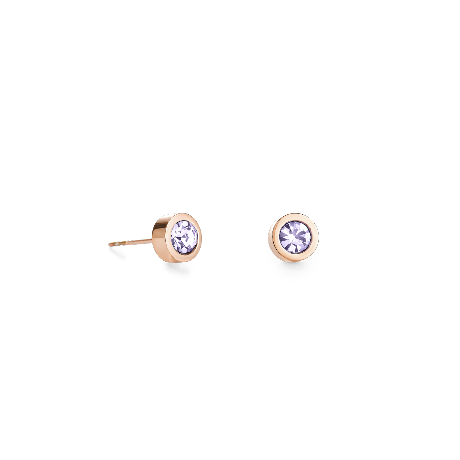 Earrings Crystal & stainless steel lilac