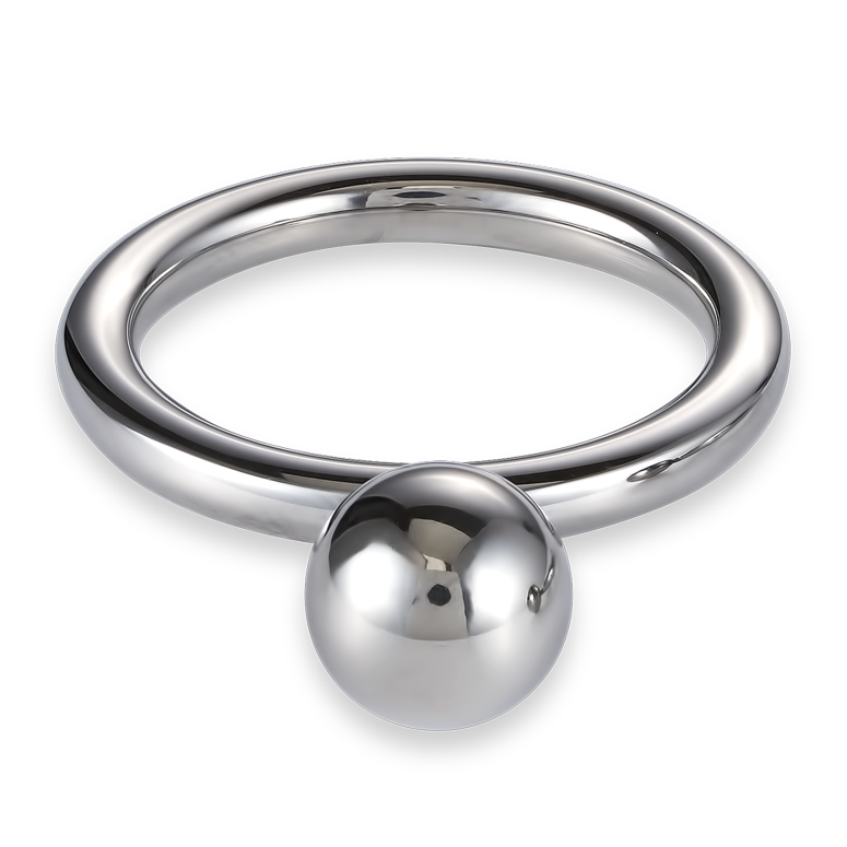 Ring stainless steel ball small silver