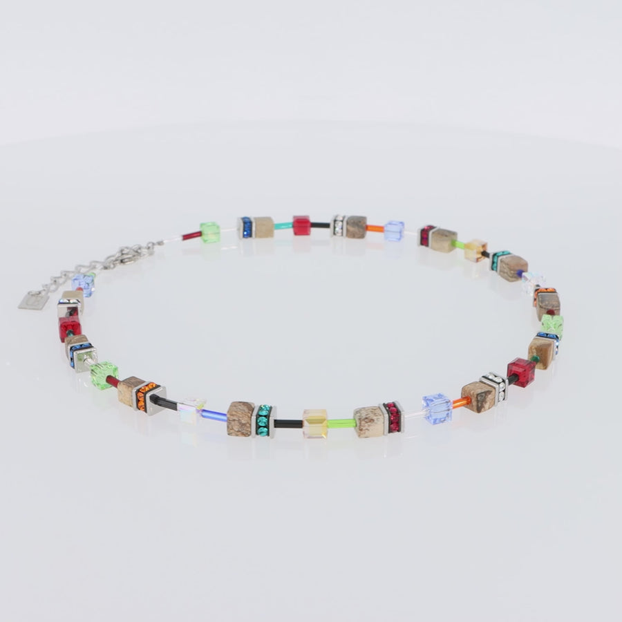 GeoCUBE® Iconic Nature necklace multicolour brown