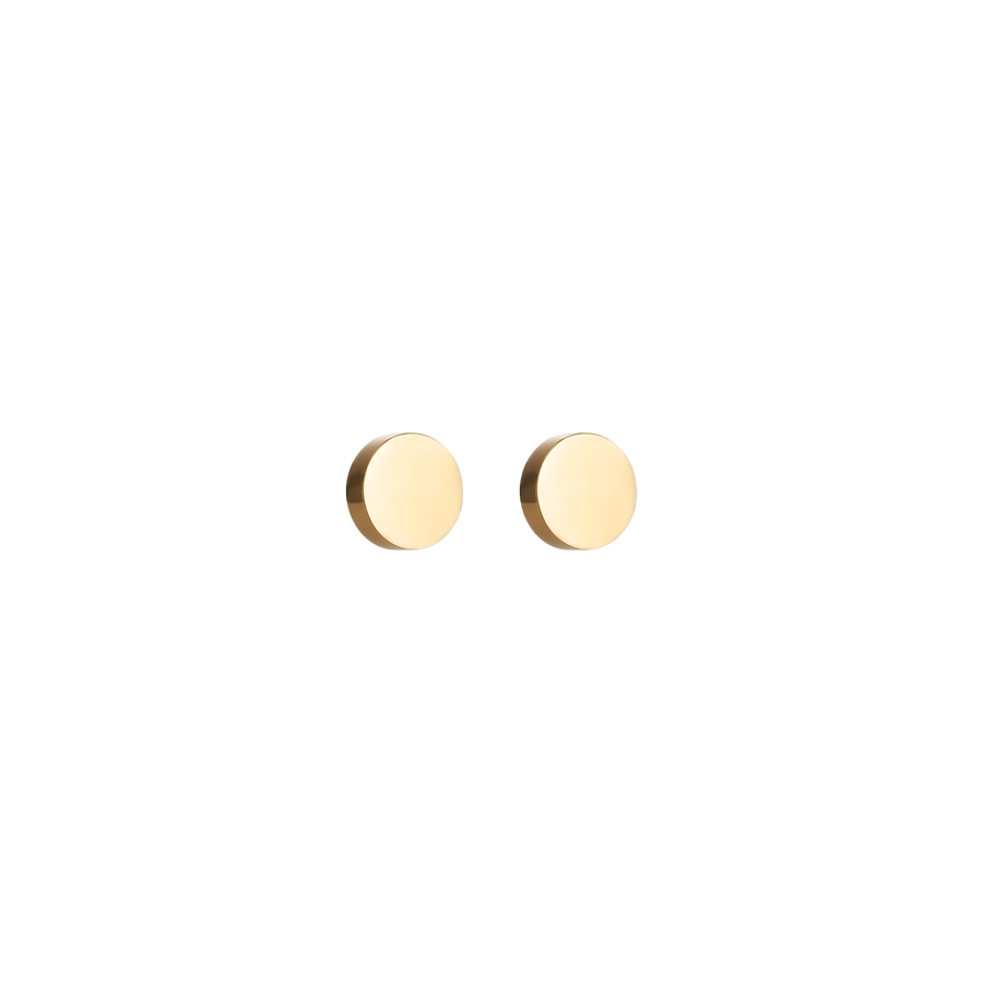 Earrings Round stainless steel gold