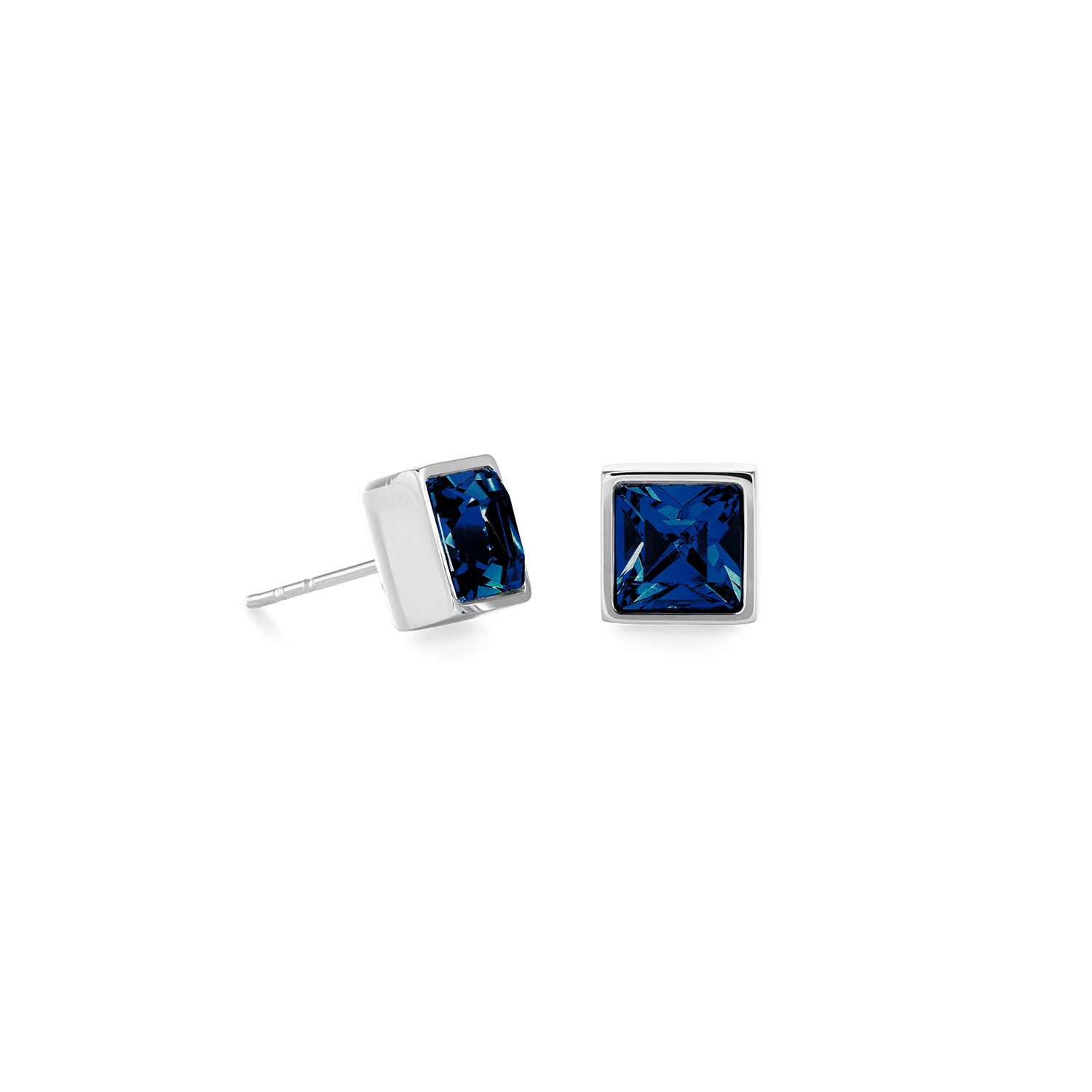 Brilliant Square big earrings silver montana