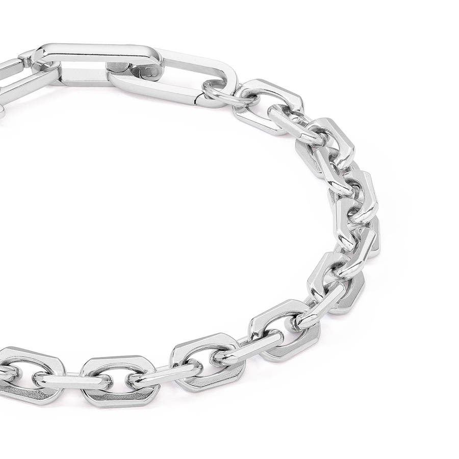 Unisex bracelet link chain silver