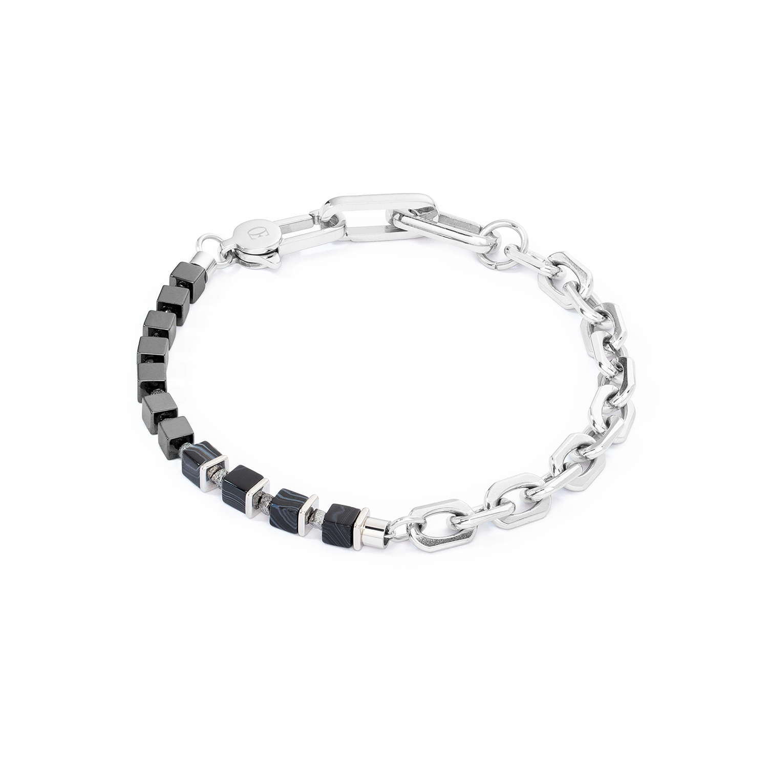 Unisex bracelet Fusion link chain black