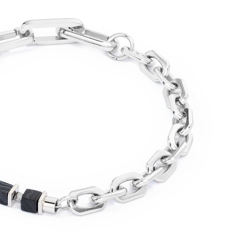 Unisex bracelet Fusion link chain black