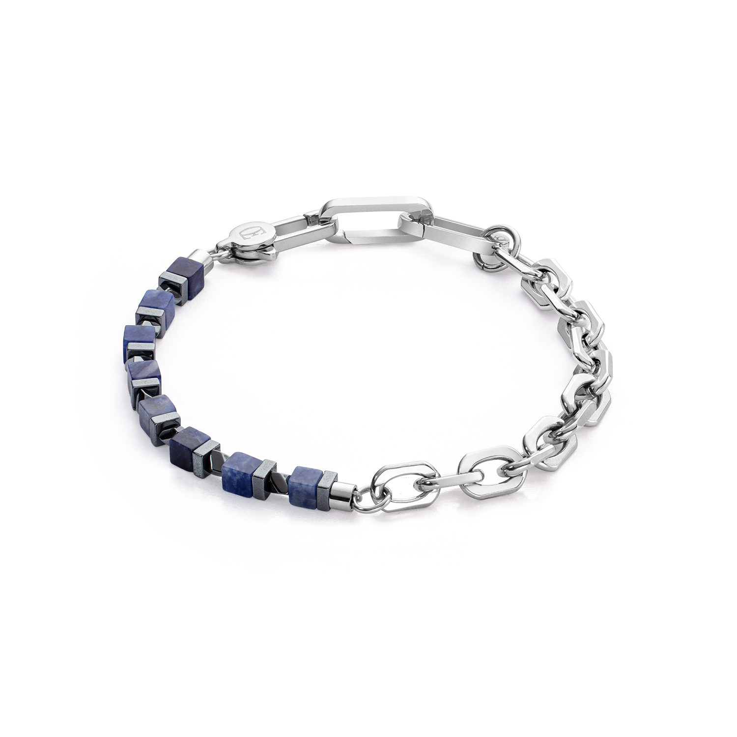 Bracelet Precious Fusion link chain blue-silver