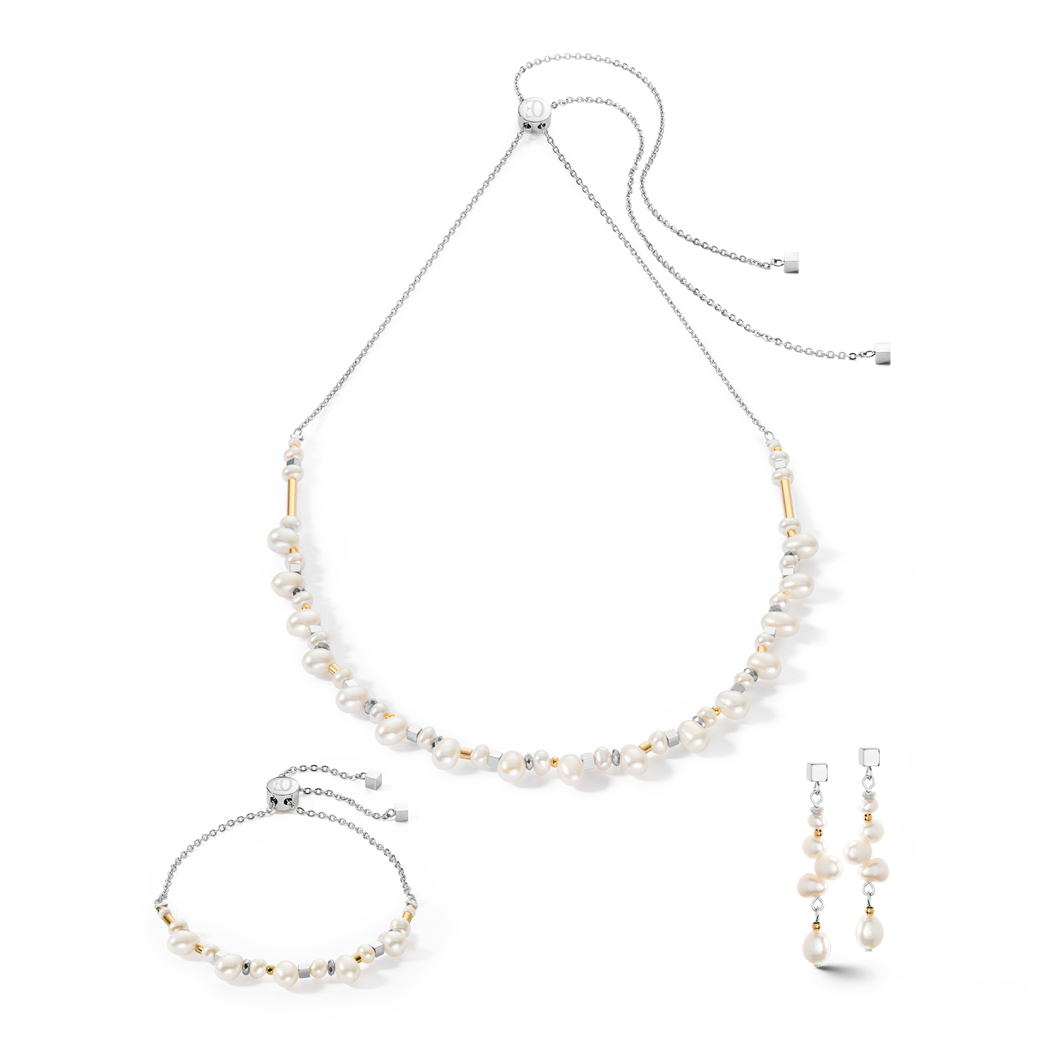 Dancing Freshwater Pearls Necklace Bicolor