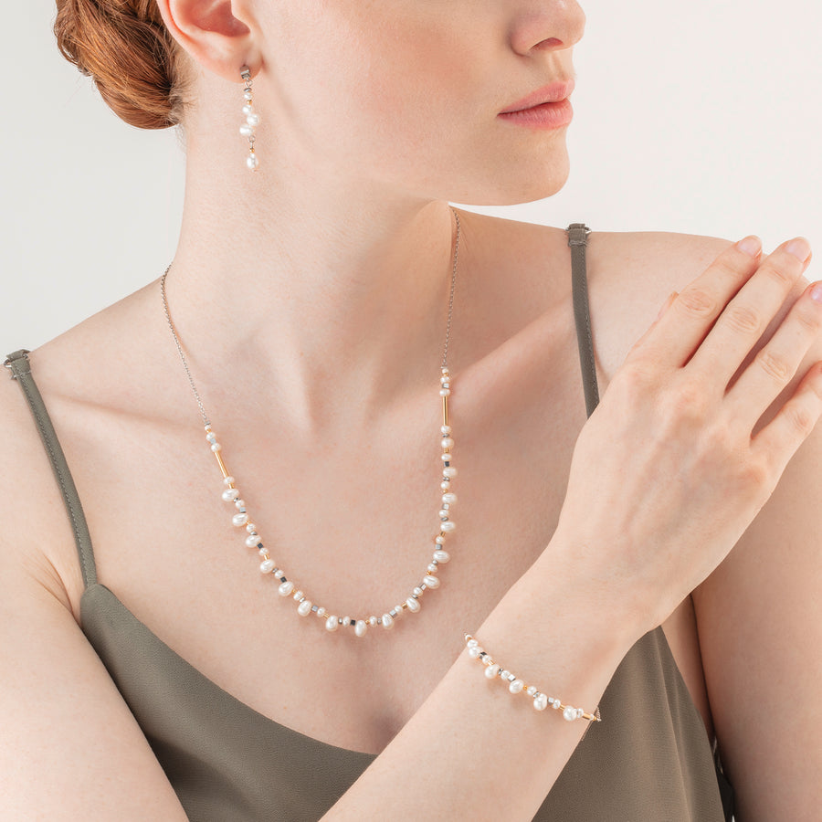 Dancing Freshwater Pearls Necklace Bicolor