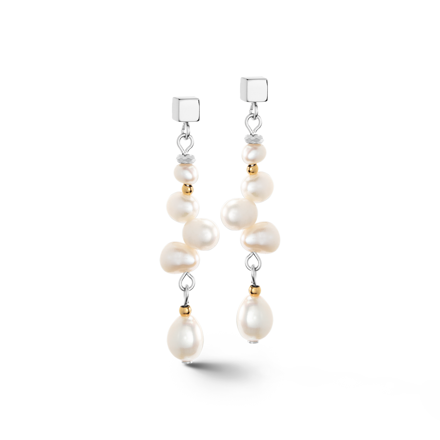 Dancing Freshwater Pearls Earrings Bicolor