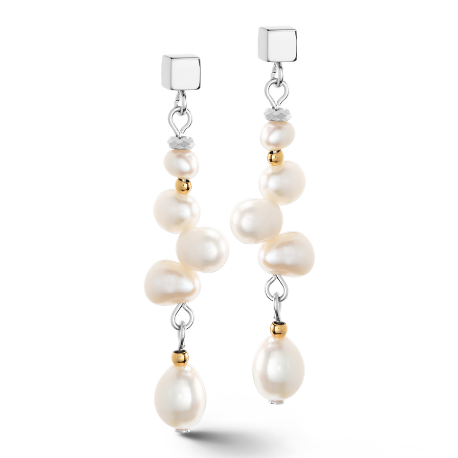 Dancing Freshwater Pearls Earrings Bicolor