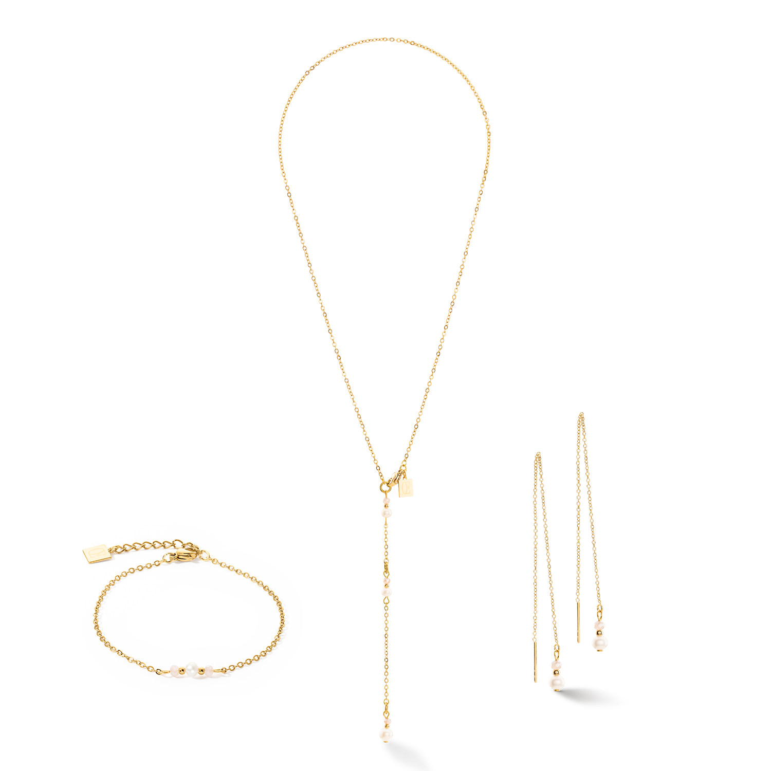 Bracelet Y Fairy Freshwater Pearl  gold