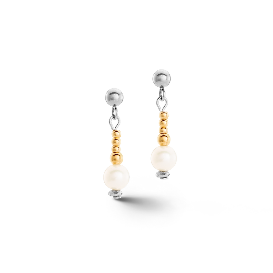 Earrings Classic Princess Freshwater Pearls Bicolour