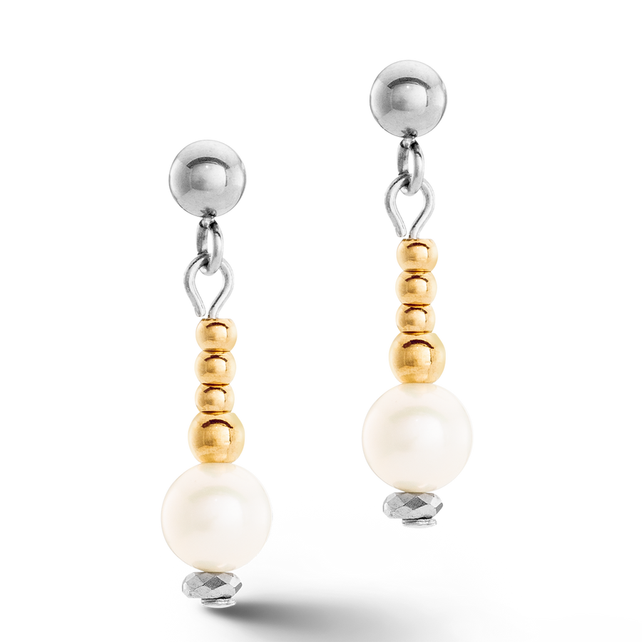 Earrings Classic Princess Freshwater Pearls Bicolour