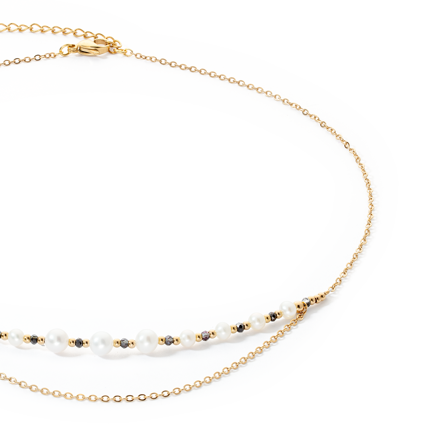 Necklace Modern Princess freshwater pearls gold