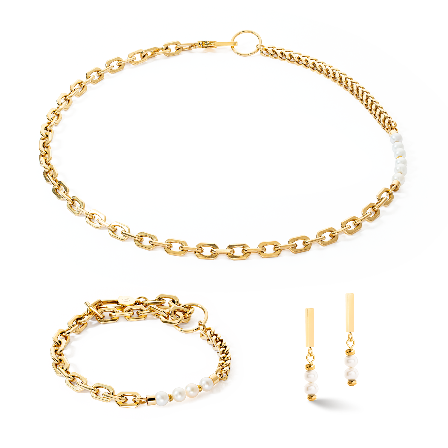 Necklace Shape Shifter Freshwater Pearls gold