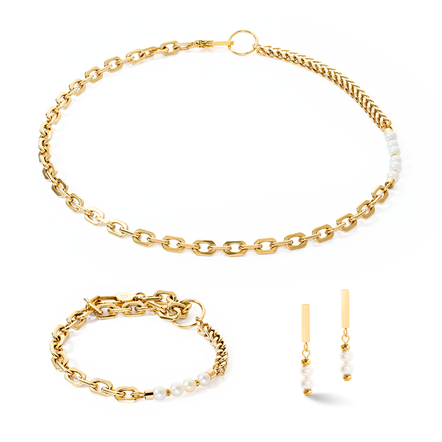 Necklace Shape Shifter Freshwater Pearls gold