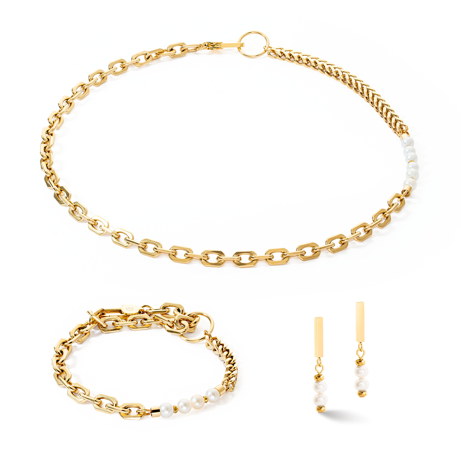 Earrings Shape Shifter Freshwater Pearls gold