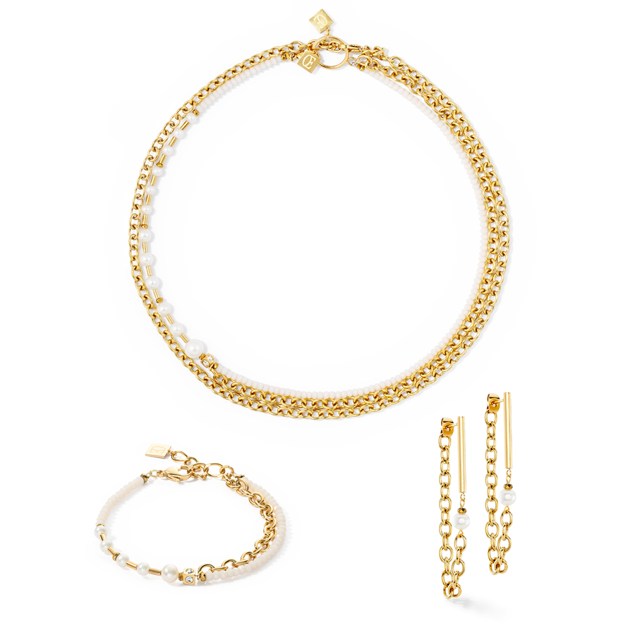 Necklace Chain & Pearl Fever white-gold