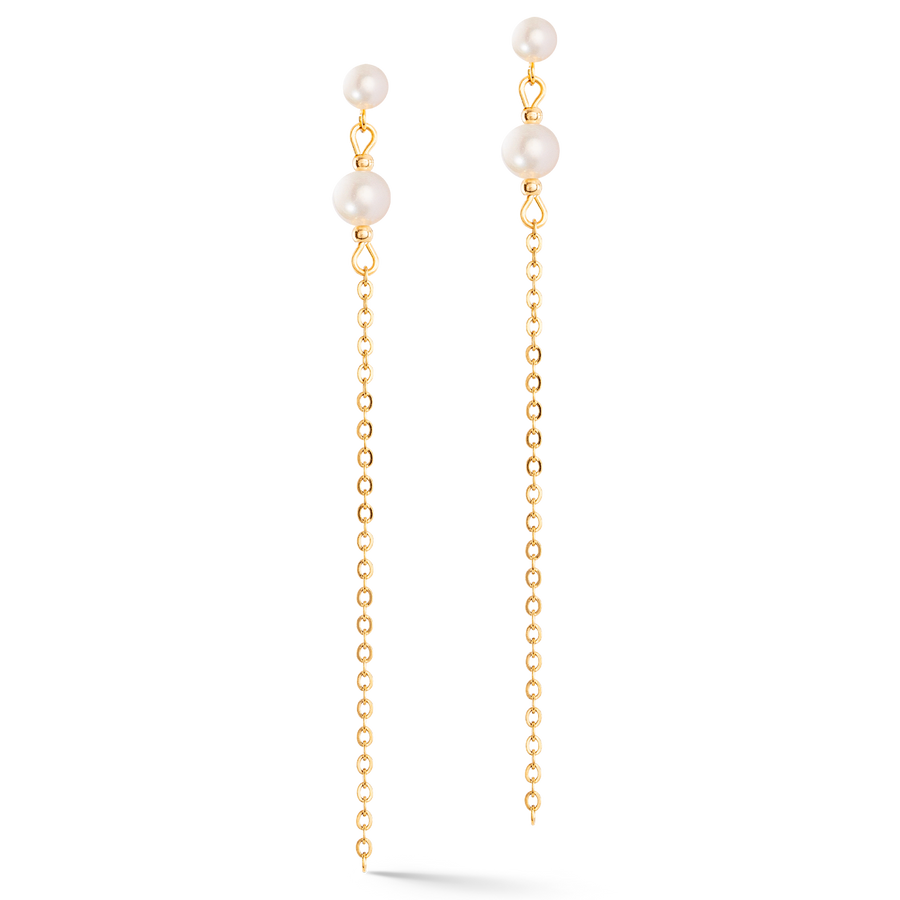 Earrings Princess Pearls gold-green