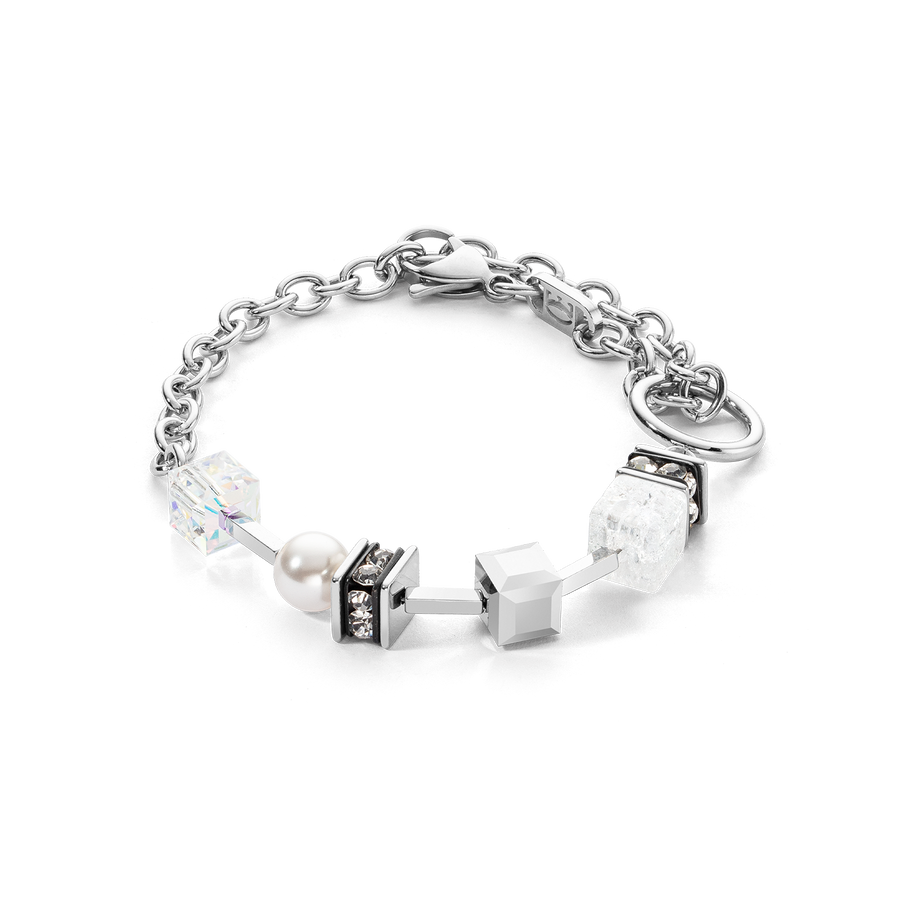 Bracelet Chunky Chain & Cubes Runway Exlusive silver