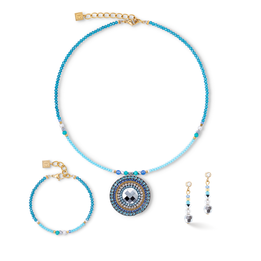 Necklace amulet Ocean Vibes turquoise gold