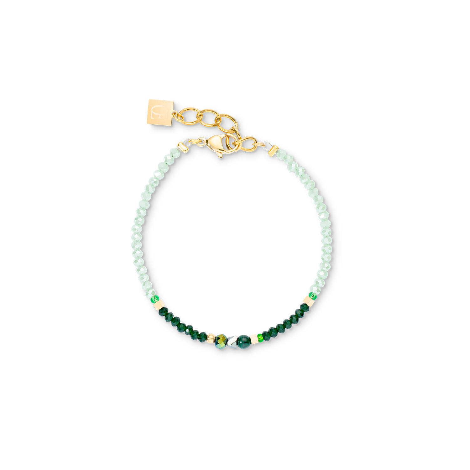 Bracelet Amulet Glamorous Green gold