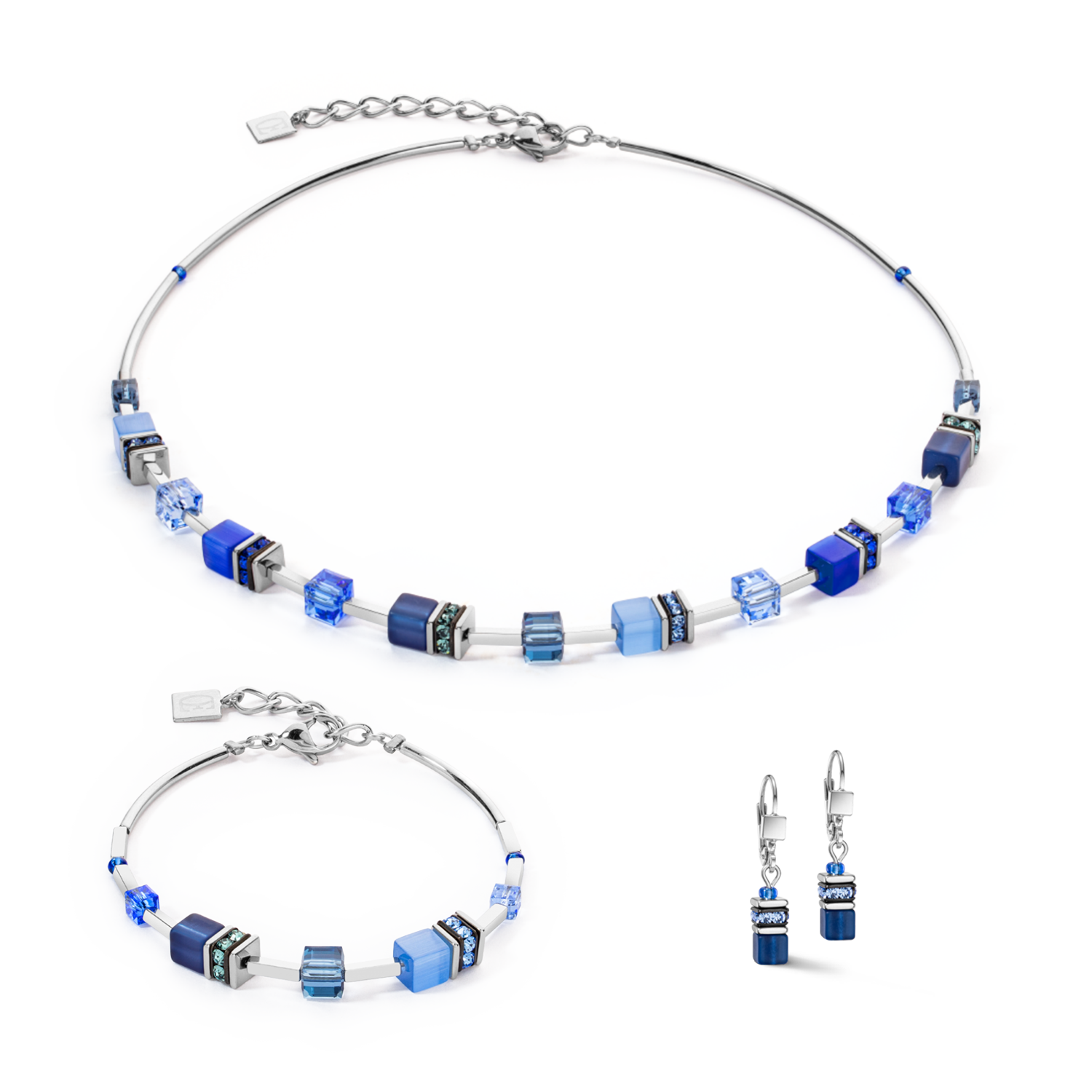 GeoCUBE® Iconic Lite Necklace Blue