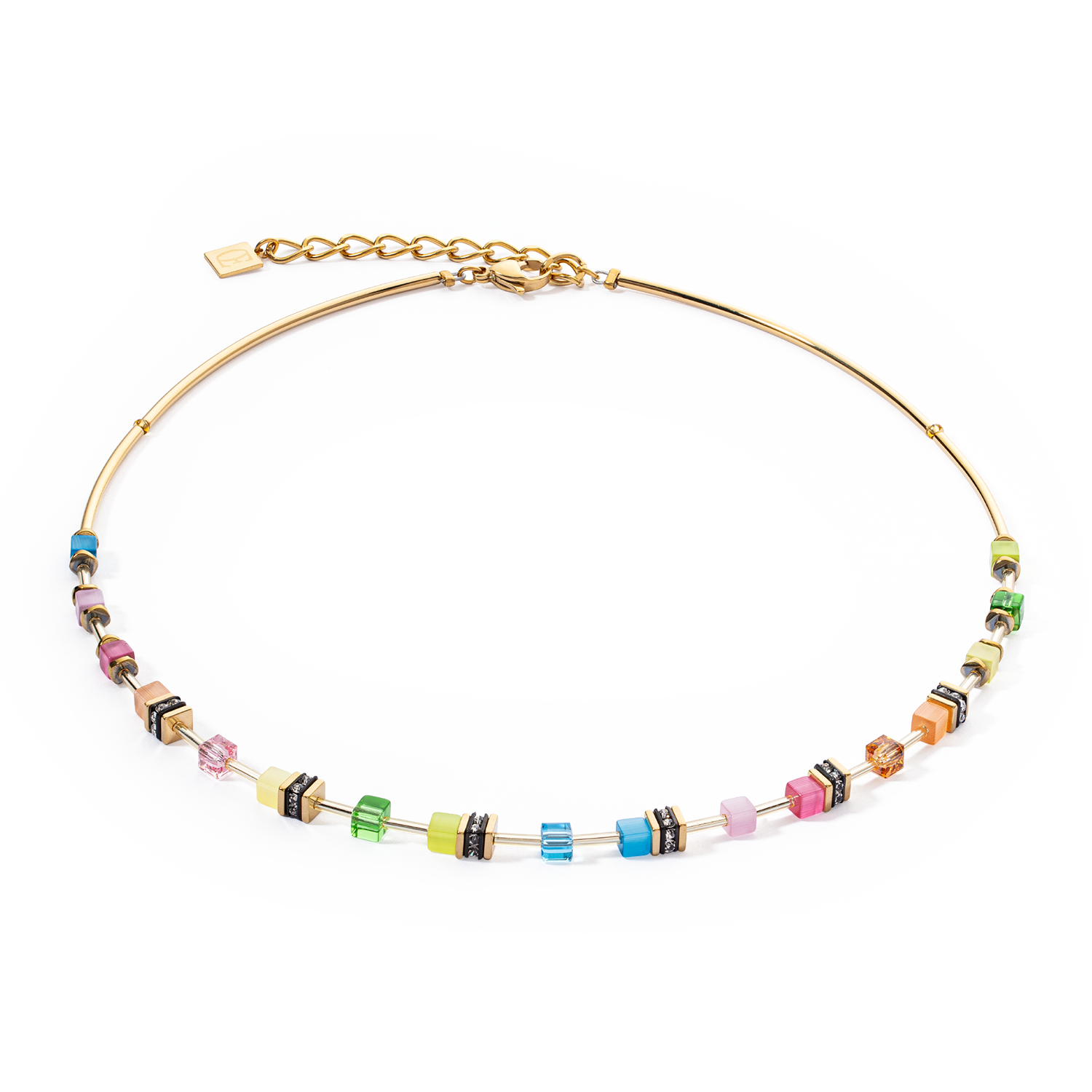 GeoCUBE® Lite Mini Necklace Rainbow