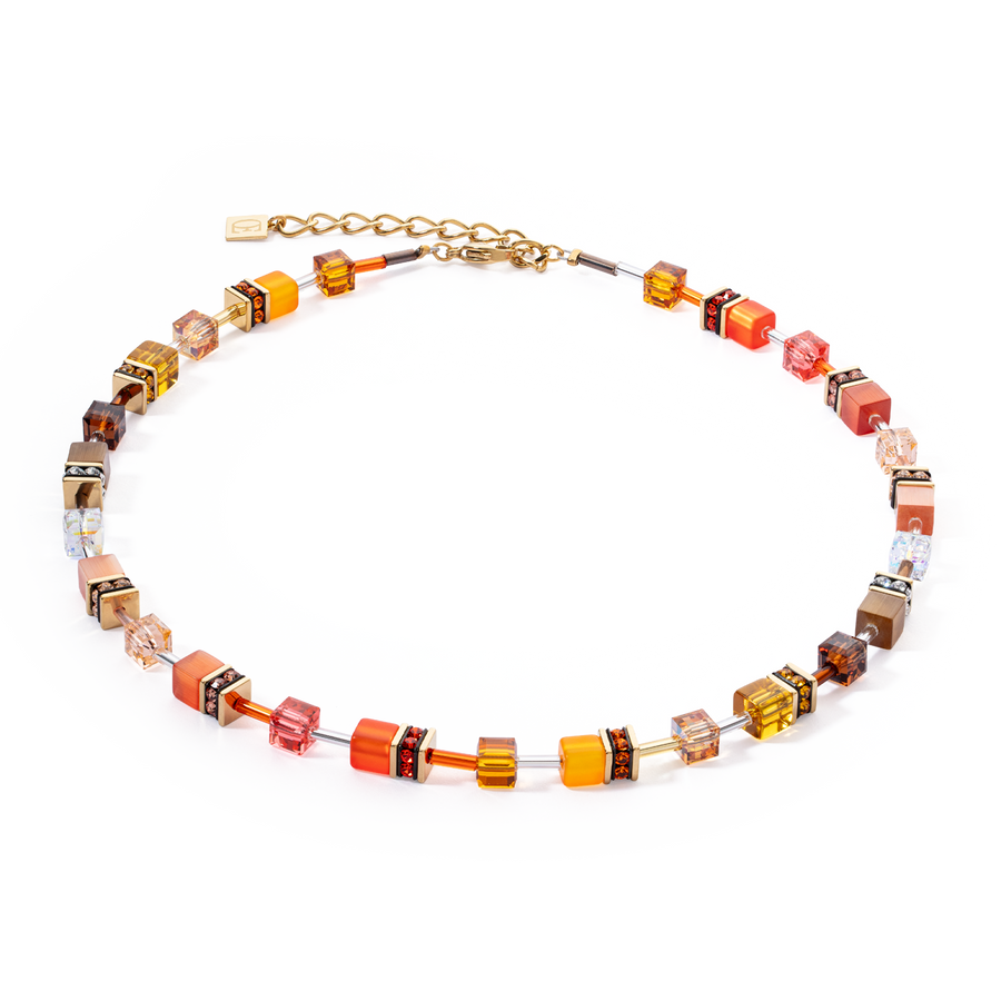 GeoCUBE® Iconic necklace Sunset gold