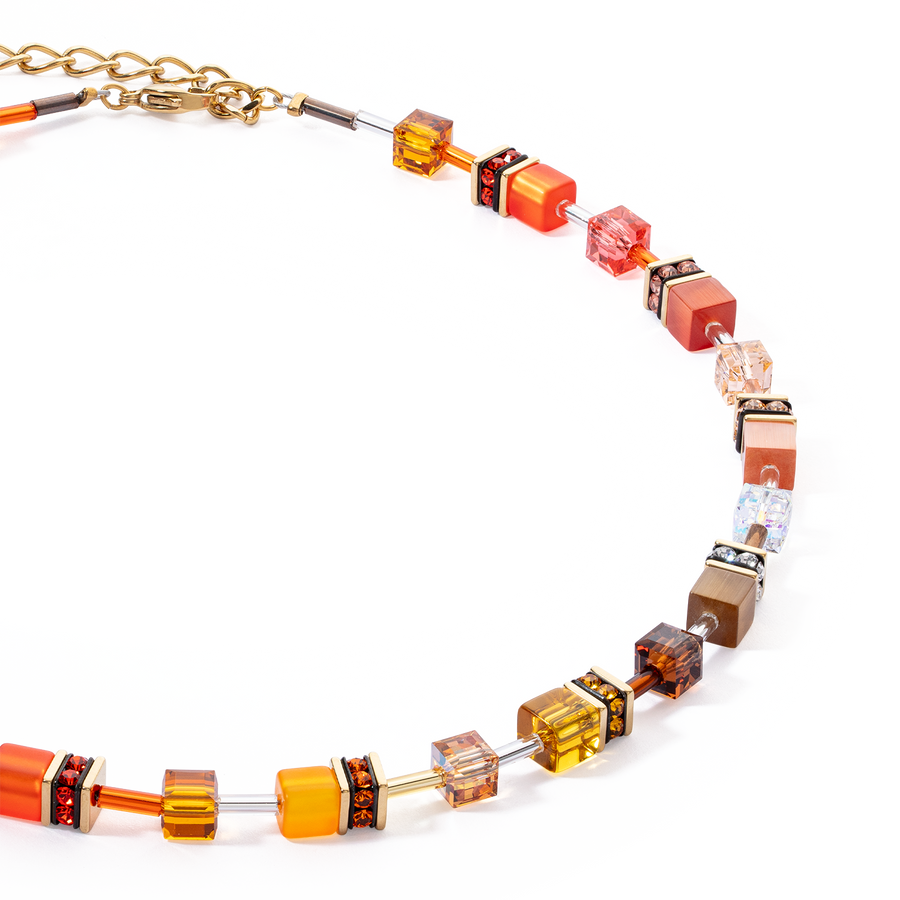 GeoCUBE® Iconic necklace Sunset gold