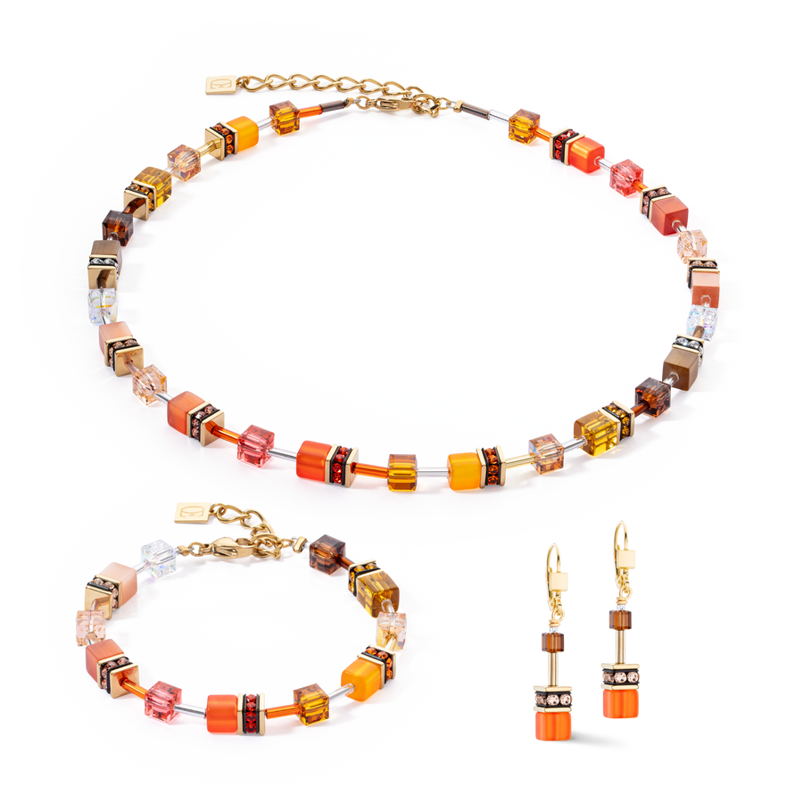 GeoCUBE® Iconic necklace Sunset gold