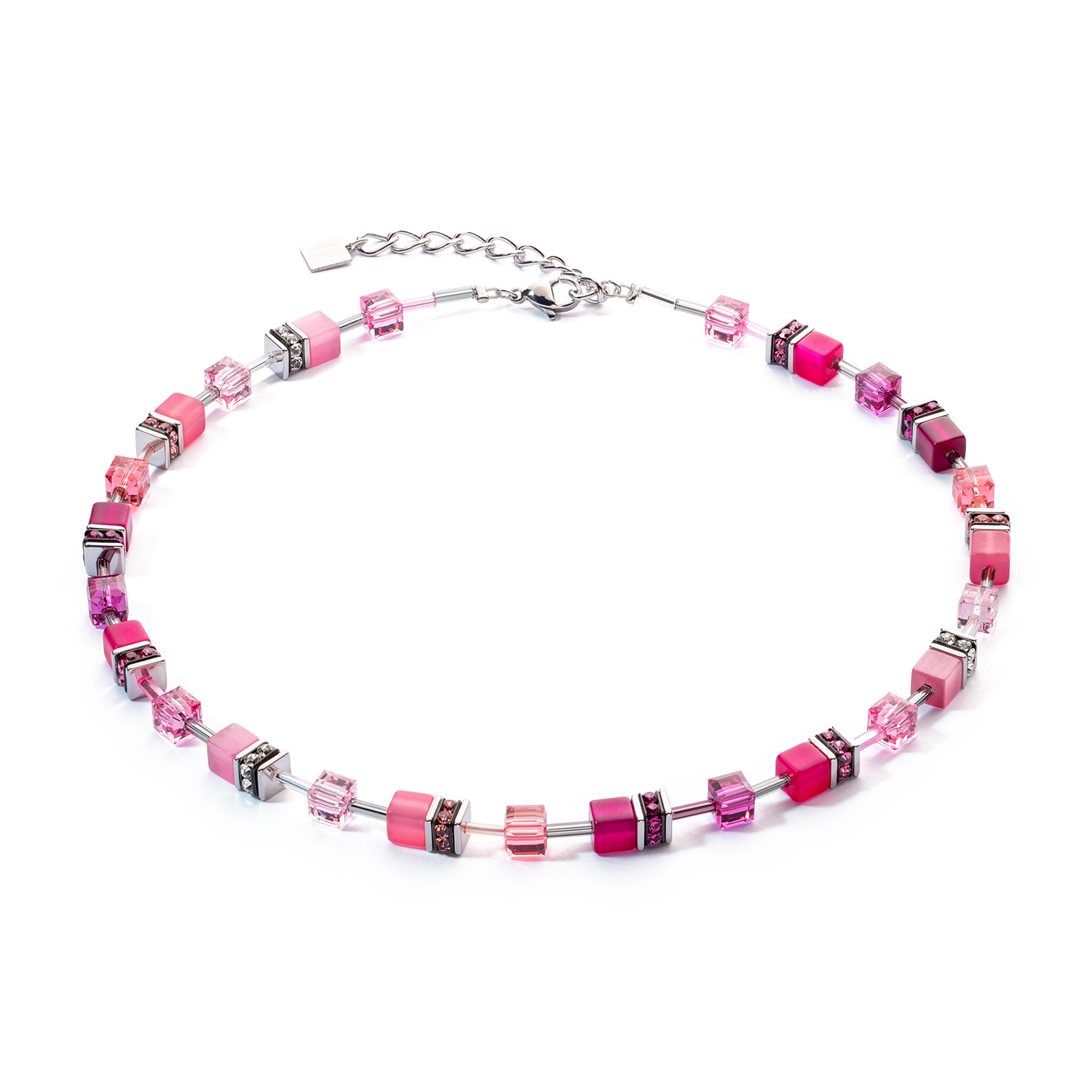 GeoCUBE® Iconic necklace Viva Magenta