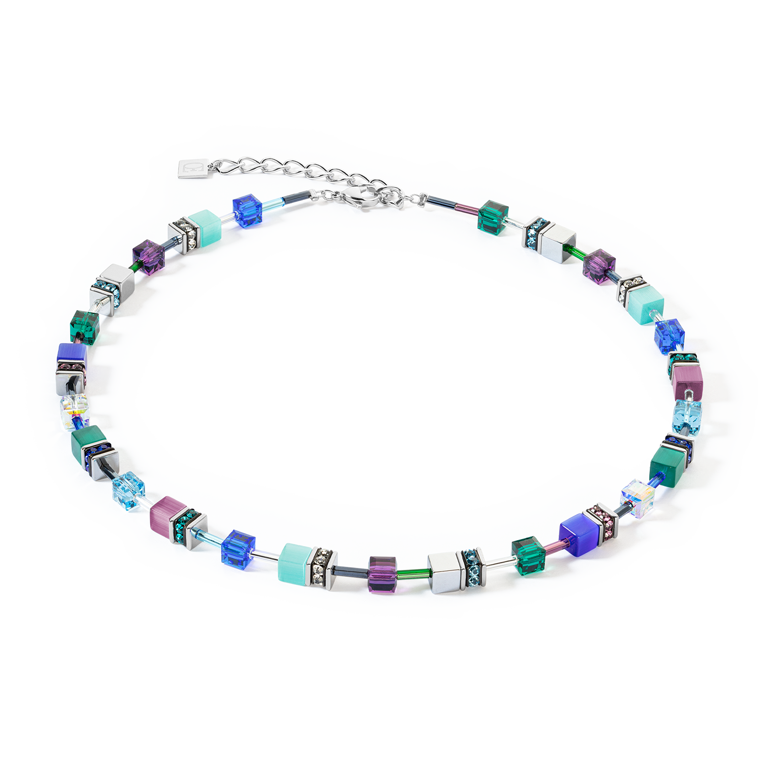 GeoCUBE® Iconic necklace turquoise lilac