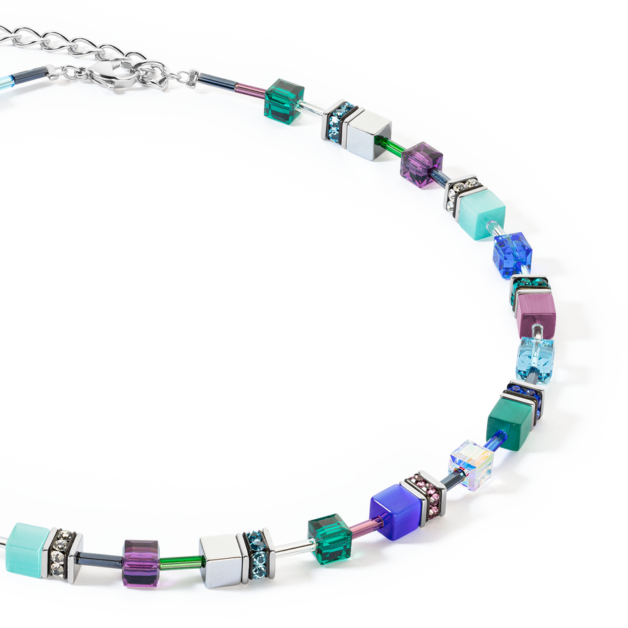 GeoCUBE® Iconic necklace turquoise lilac