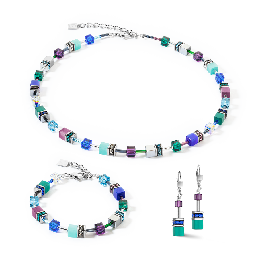 GeoCUBE® Iconic necklace turquoise lilac