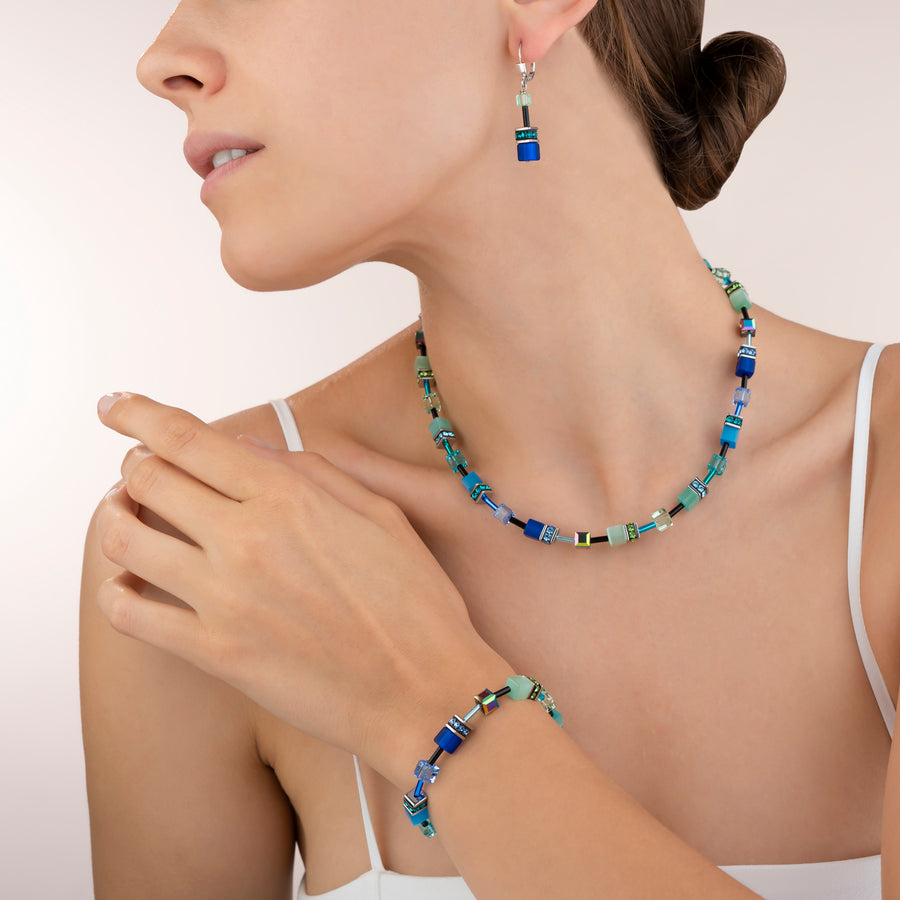 GeoCUBE® Necklace blue-green