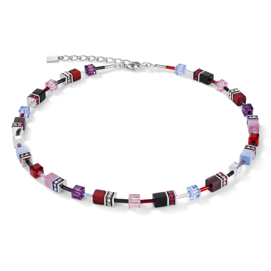 GeoCUBE® Necklace purple-red-blue