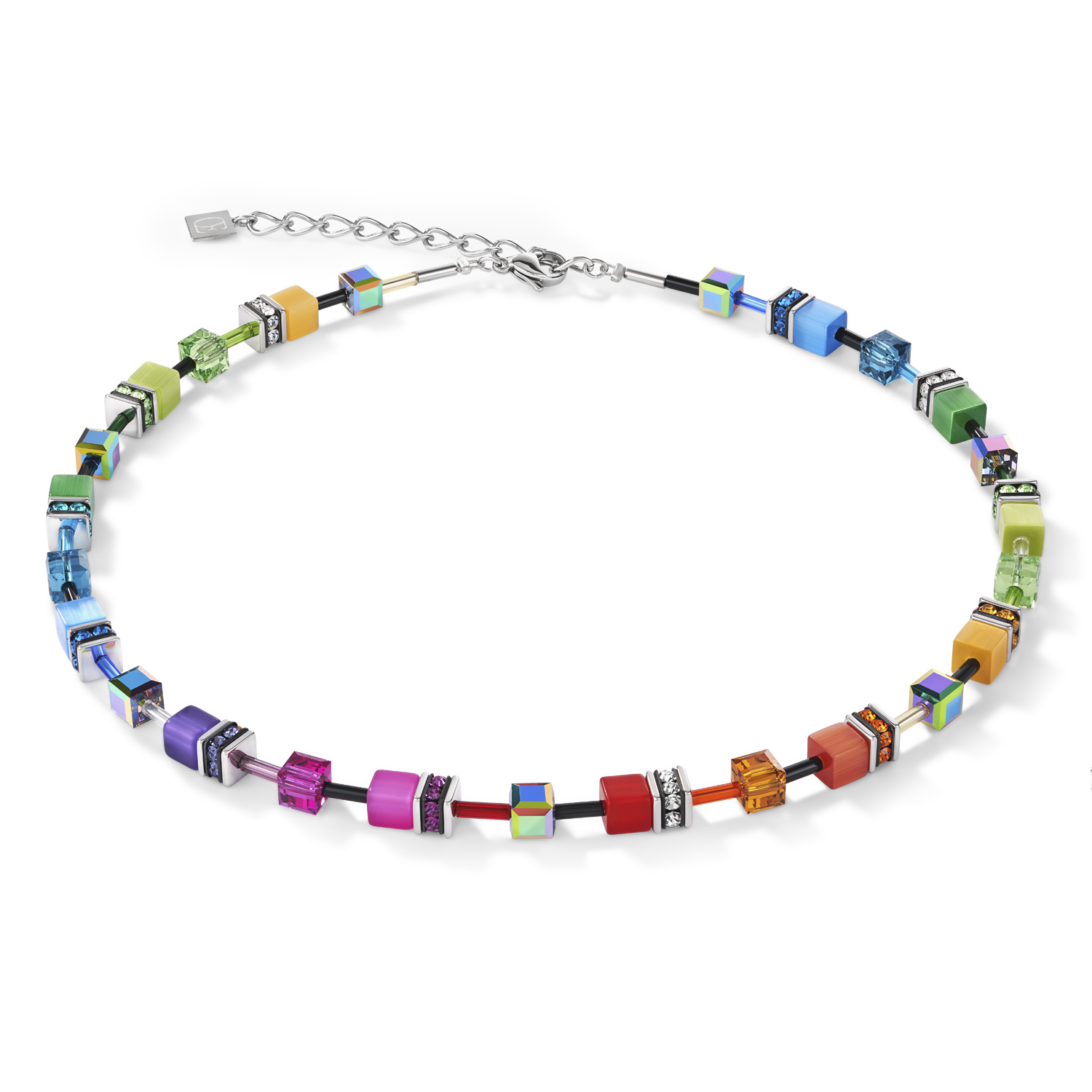 GeoCUBE® necklace multicolour rainbow