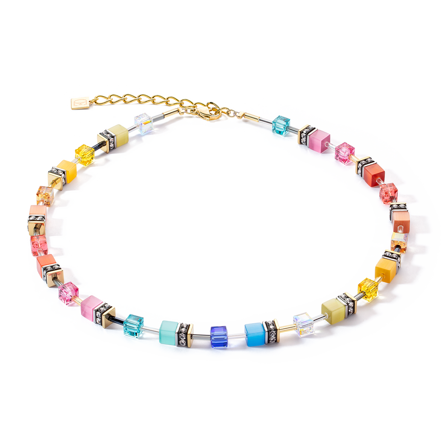 GeoCUBE® Iconic Classic Multicolour Gold necklace