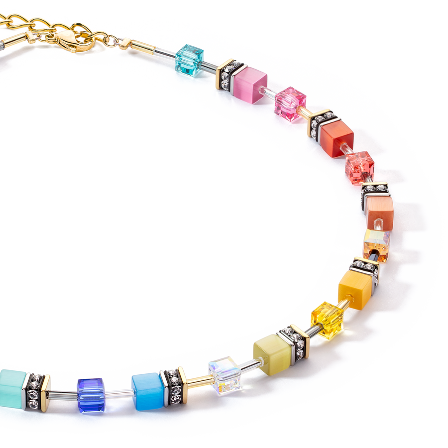 GeoCUBE® Iconic Classic Multicolour Gold necklace