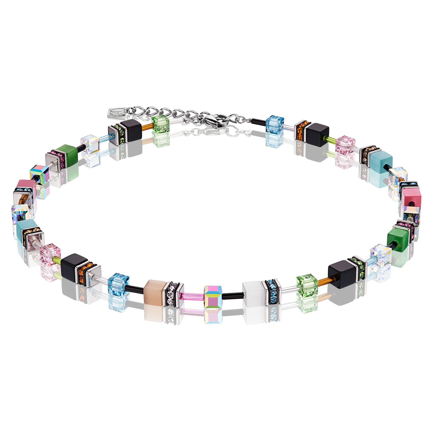 GeoCUBE® collier multicolour spring pastel