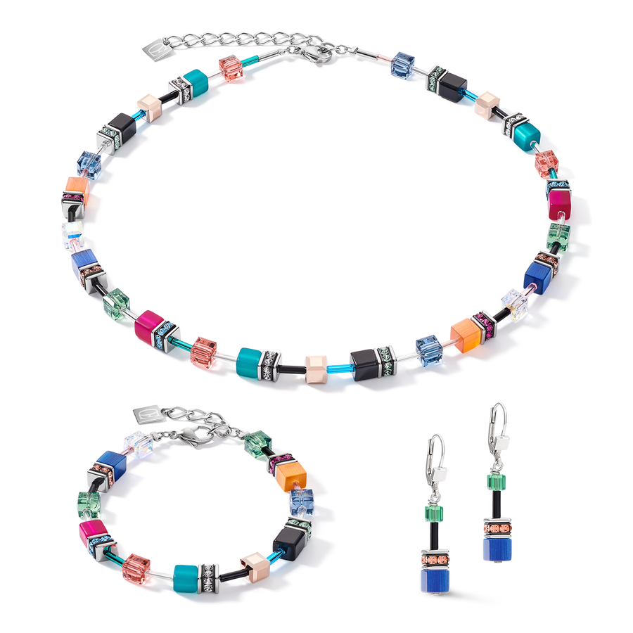 GeoCUBE® Earrings multicolour ethno