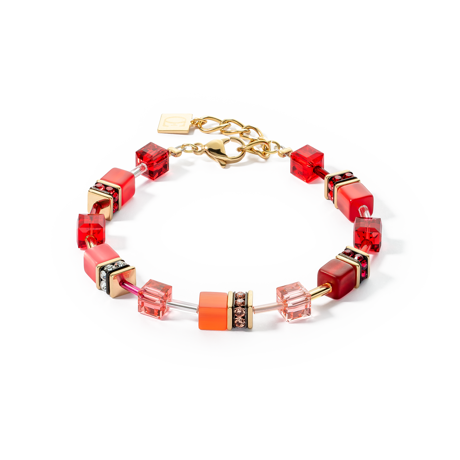 GeoCUBE® Iconic bracelet gold red