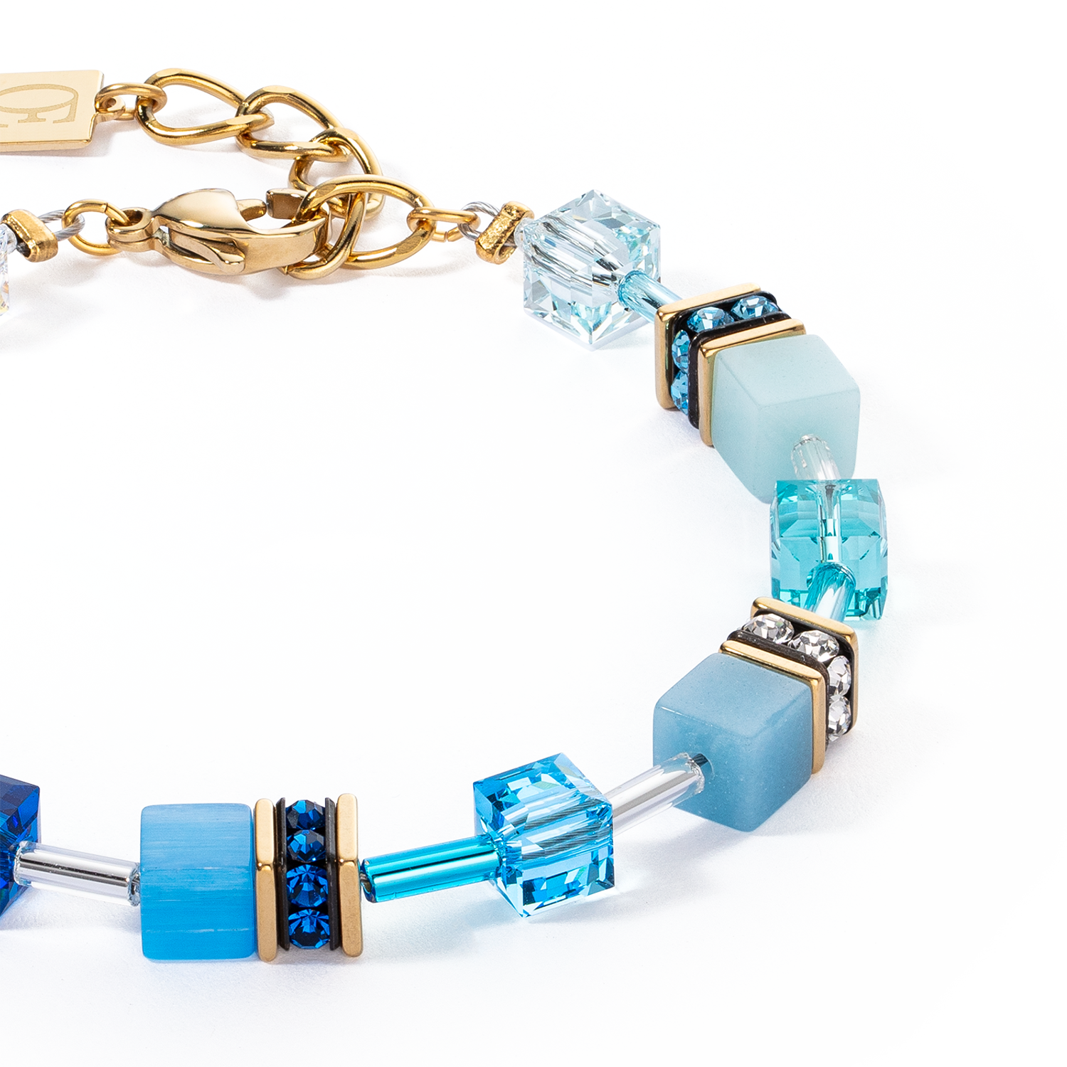 GeoCUBE® Iconic bracelet turquoise-yellow